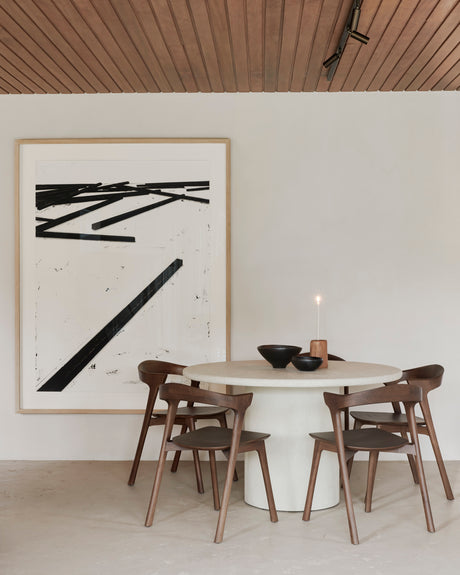 Elements Esstisch - Mikrozement - Off White - rund - 125 x 125 x 76 cm - ZEN ZONE