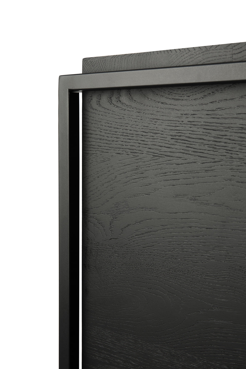 Monolit Sideboard - lackierte Eiche - schwarz - 2 Türen - 110 x 45 x 78 cm - ZEN ZONE Furniture