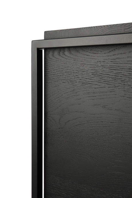 Monolit Sideboard - lackierte Eiche - schwarz - 2 Türen - 110 x 45 x 78 cm - ZEN ZONE Furniture