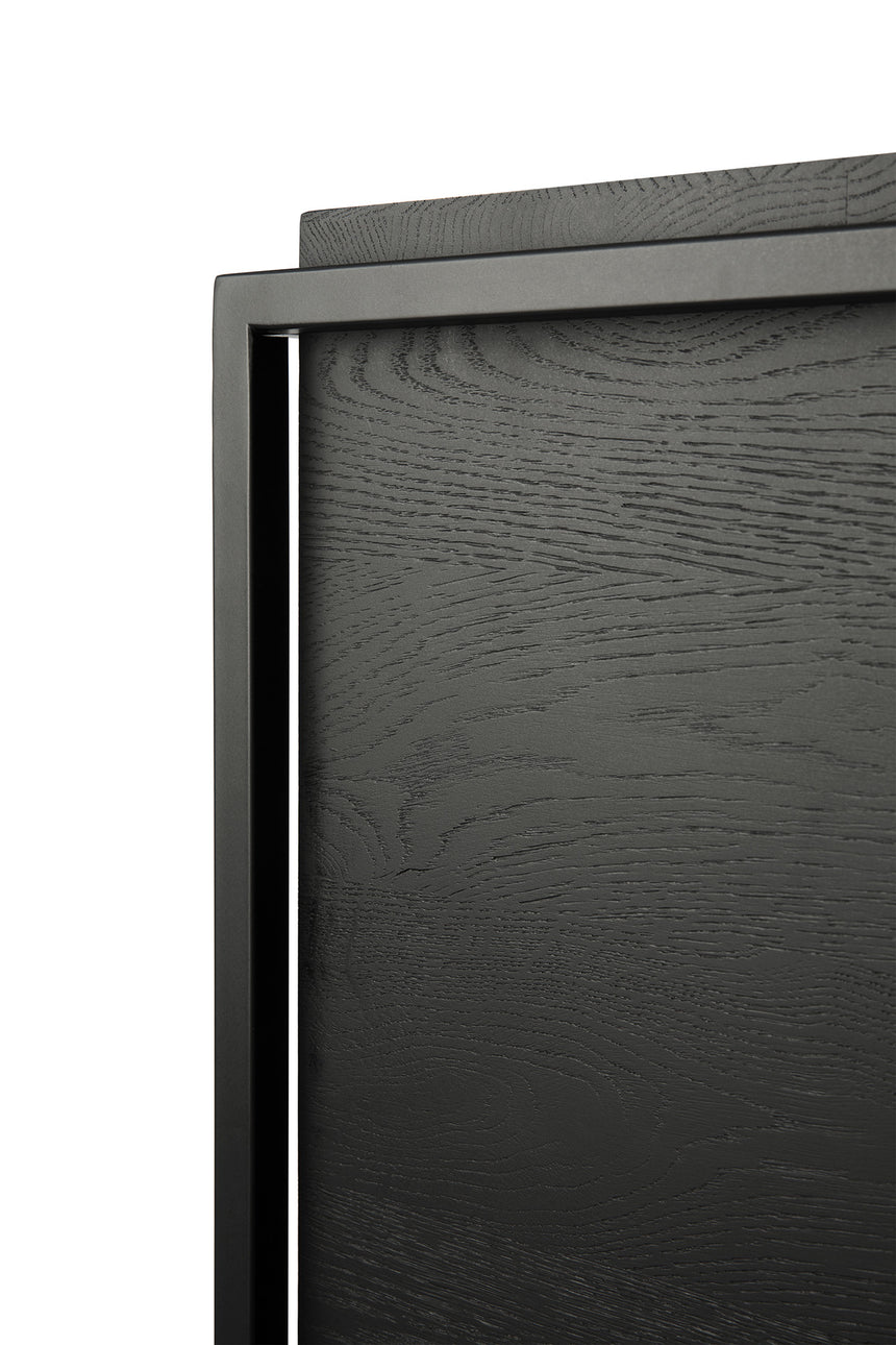 Monolit Sideboard - lackierte Eiche - schwarz - 2 Türen - 110 x 45 x 78 cm - ZEN ZONE Furniture