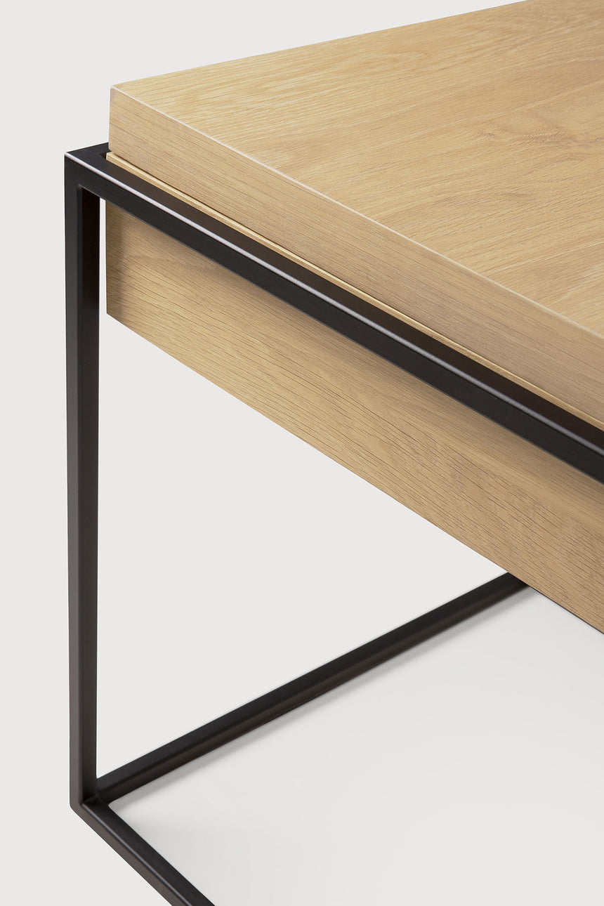 Monolit Beistelltisch - Eiche - quadratisch - abnehmbarer Deckel - 48 x 48 x 51 cm - ZEN ZONE Furniture