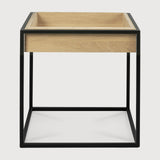 Monolit Beistelltisch - Eiche - quadratisch - abnehmbarer Deckel - 48 x 48 x 51 cm - ZEN ZONE Furniture