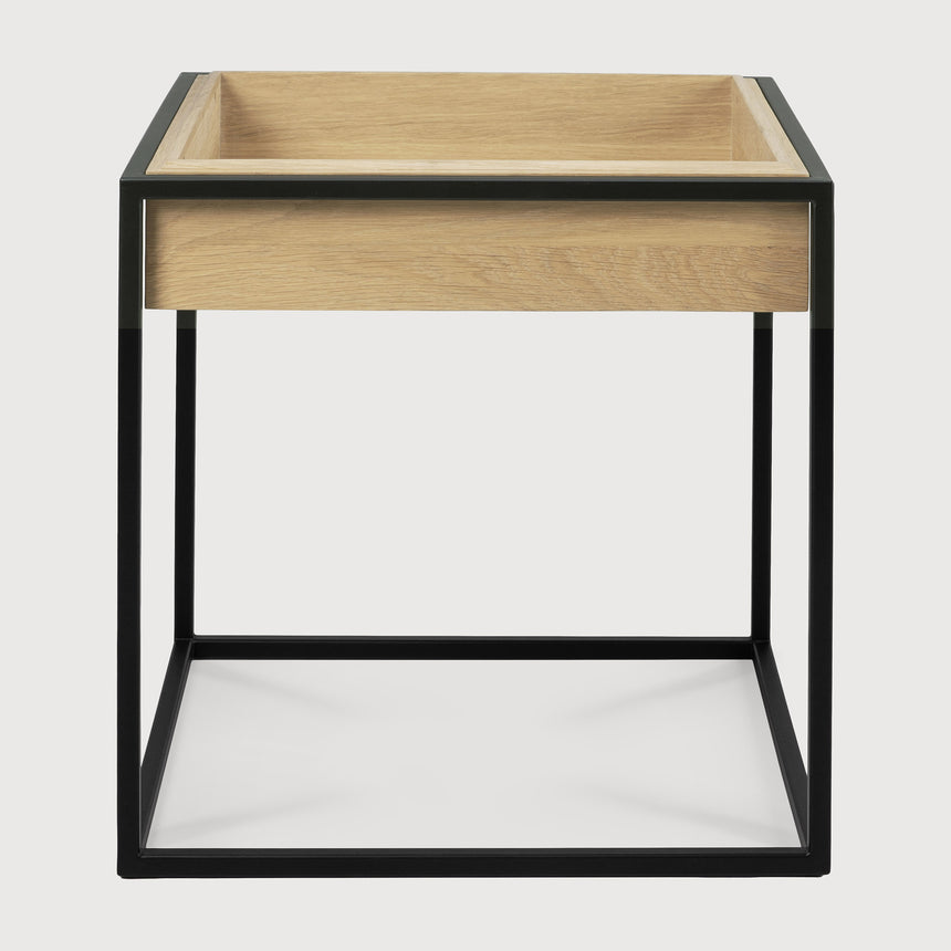 Monolit Beistelltisch - Eiche - quadratisch - abnehmbarer Deckel - 48 x 48 x 51 cm - ZEN ZONE Furniture