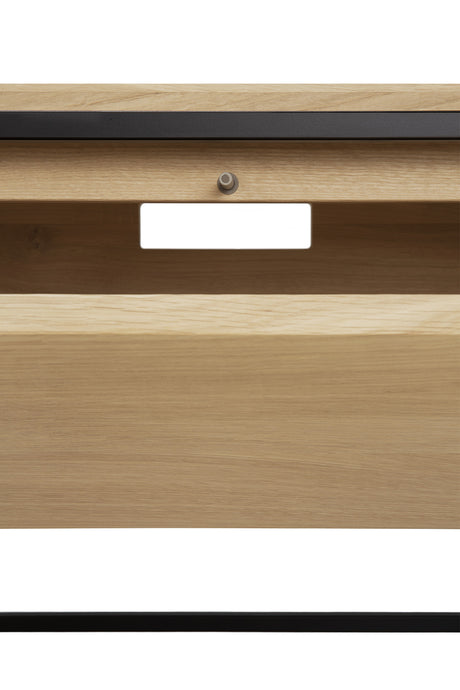 Monolit TV-Schrank - Eiche - 1 Klapptür - 1 Schublade - 140 x 45 x 42 cm - ZEN ZONE Furniture