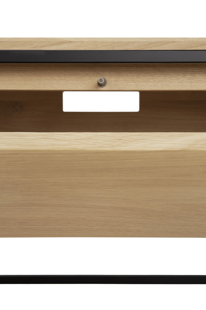 Monolit TV-Schrank - Eiche - 1 Klapptür - 1 Schublade - 140 x 45 x 42 cm - ZEN ZONE Furniture