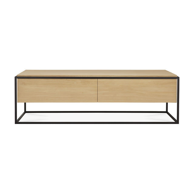 Monolit TV-Schrank - Eiche - 1 Klapptür - 1 Schublade - 140 x 45 x 42 cm - ZEN ZONE Furniture
