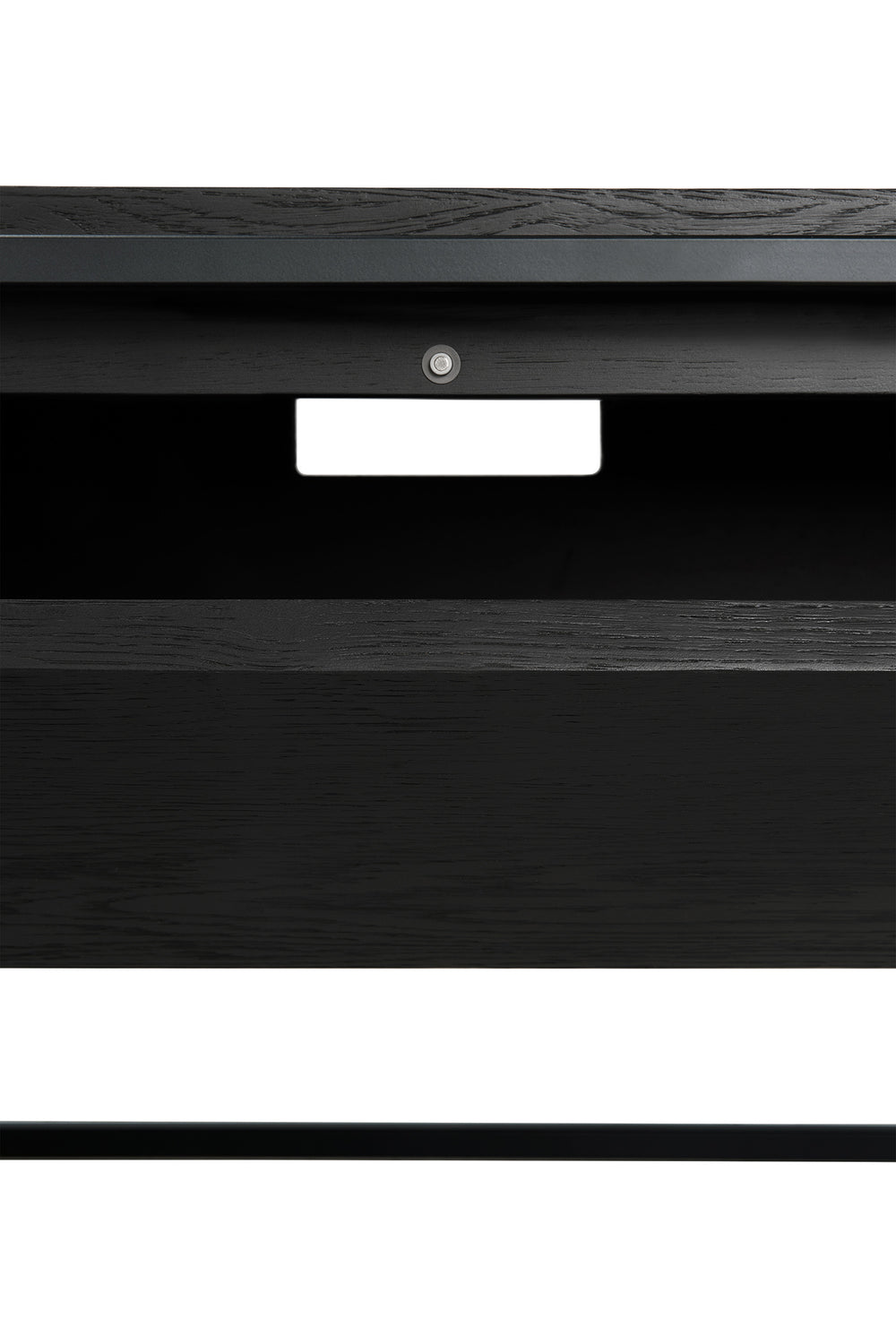 Monolit TV-Schrank - lackierte Eiche - schwarz - 1 Klapptür - 1 Schublade - 140 x 45 x 42 cm - ZEN ZONE Furniture