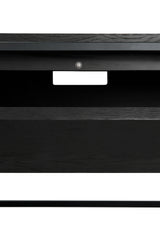 Monolit TV-Schrank - lackierte Eiche - schwarz - 1 Klapptür - 1 Schublade - 140 x 45 x 42 cm - ZEN ZONE Furniture