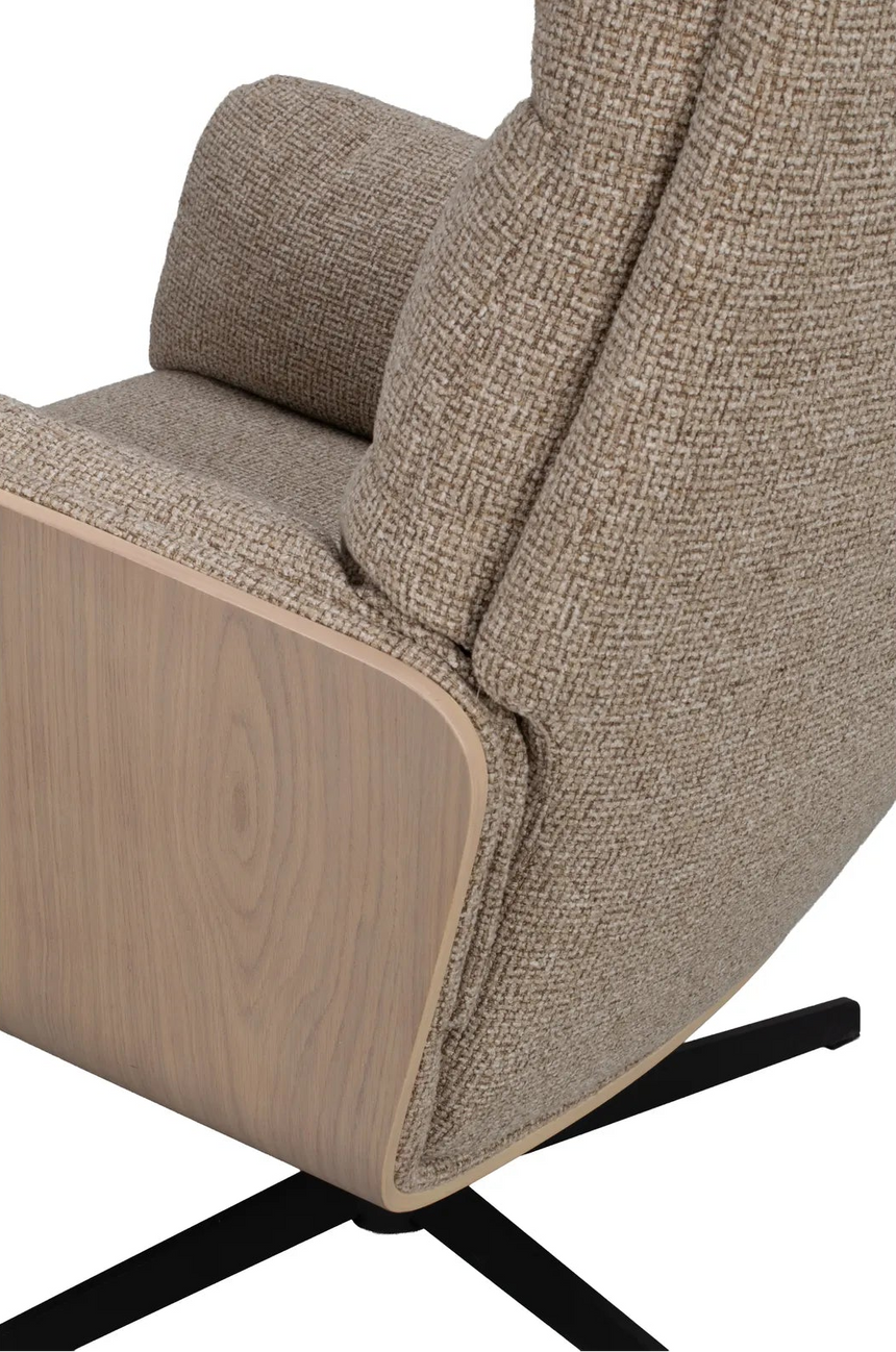 Fauteuil BRODERICK en chêne, 73x82x106 cm