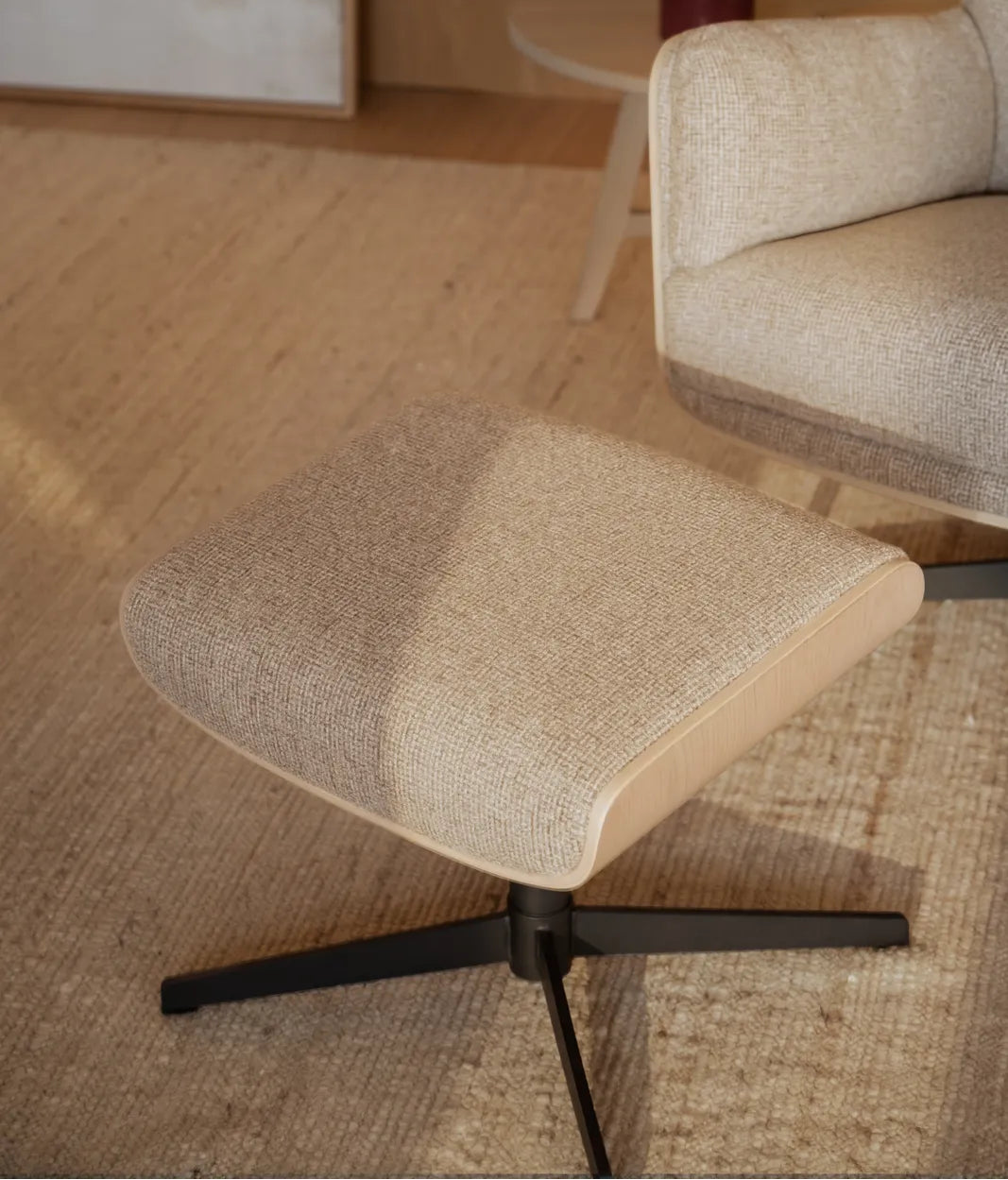 Fauteuil BRODERICK en chêne, 73x82x106 cm