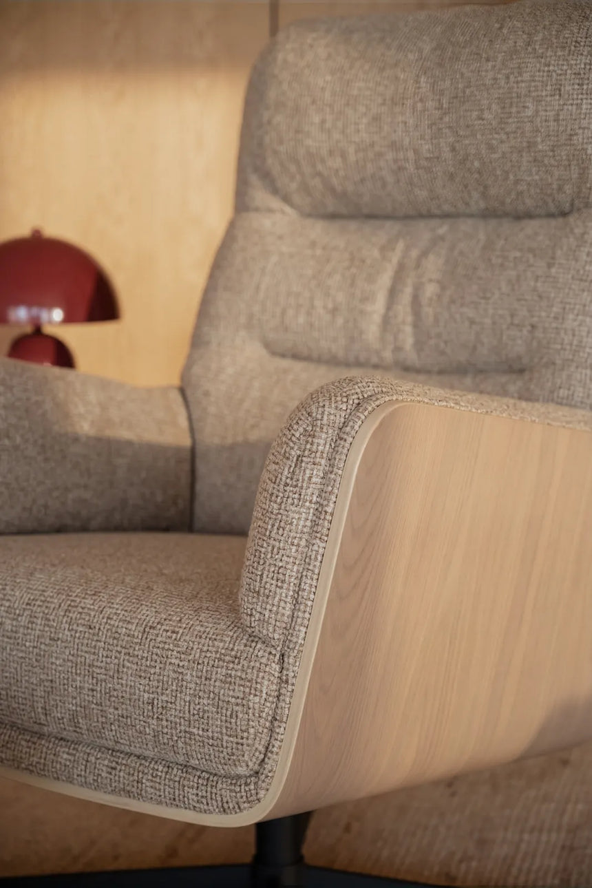 Fauteuil BRODERICK en chêne, 73x82x106 cm