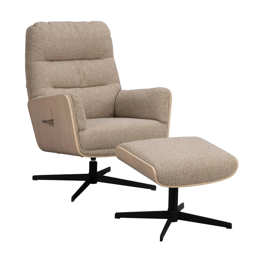 Fauteuil BRODERICK en chêne, 73x82x106 cm