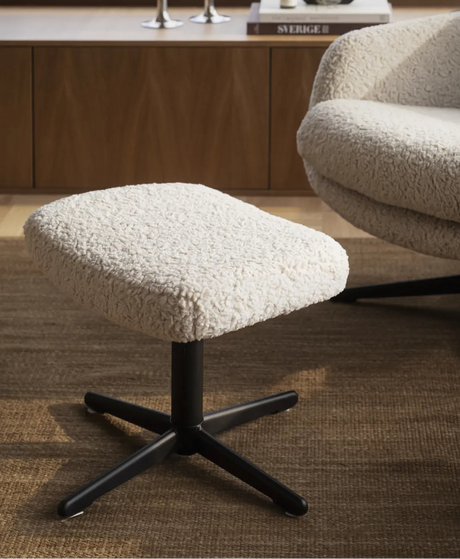 Sofasessel KERSEY, Lamb #05 light beige, dunkelbraun, 76x79x103 cm - ZEN ZONE Furniture