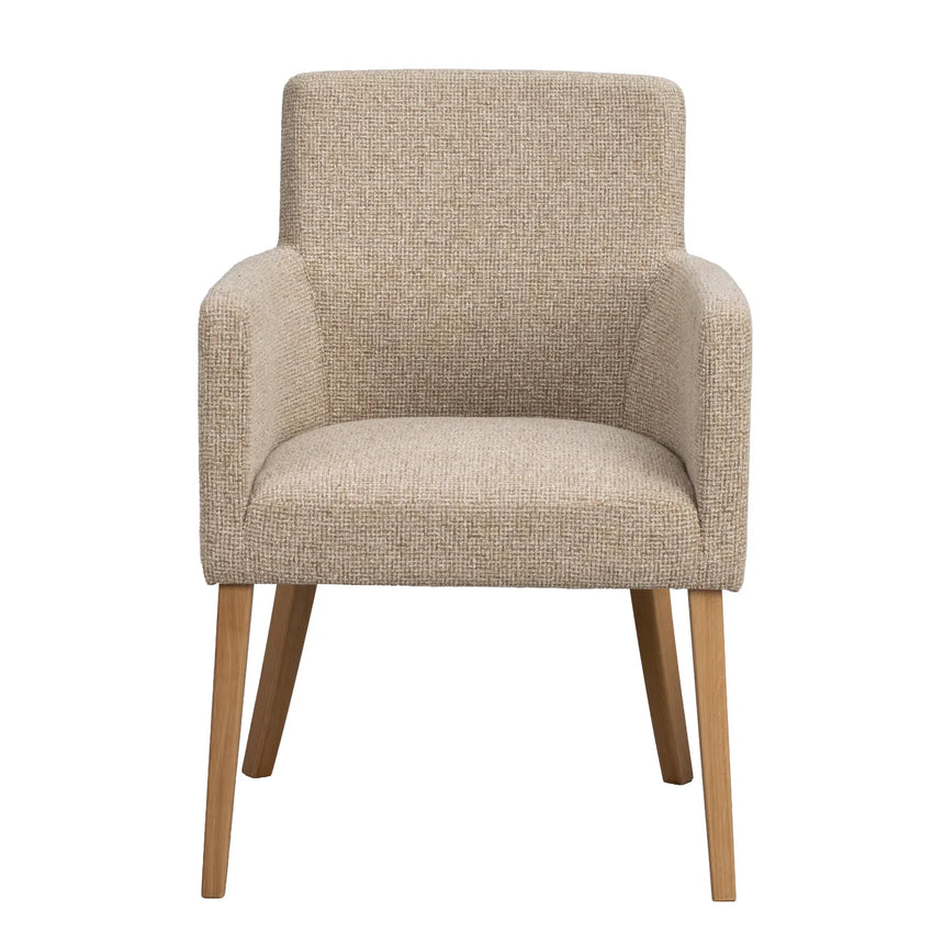 Chaise de salle à manger HUDSON en chêne massif, disponible dans divers tissus