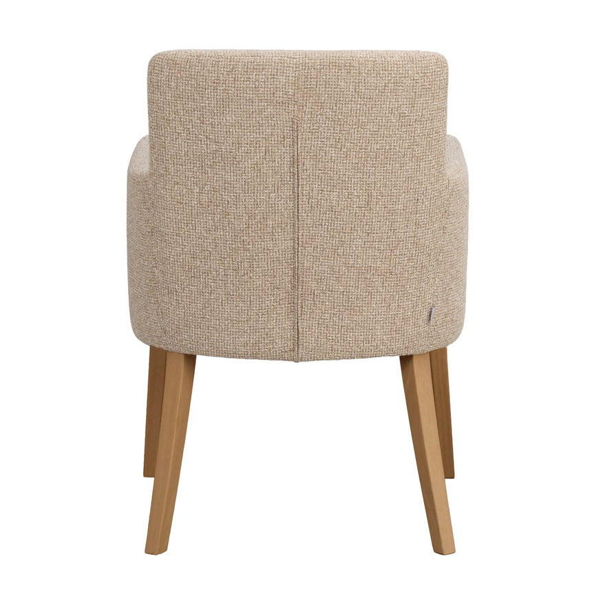 Chaise de salle à manger HUDSON en chêne massif, disponible dans divers tissus