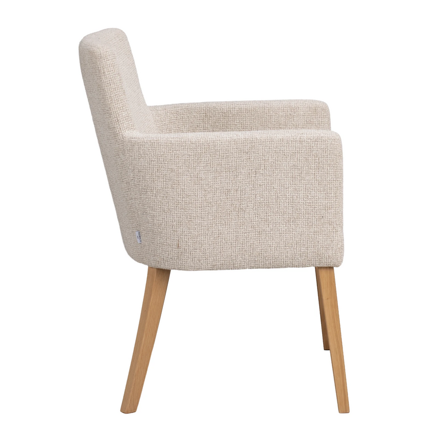 Chaise de salle à manger HUDSON en chêne massif, disponible dans divers tissus