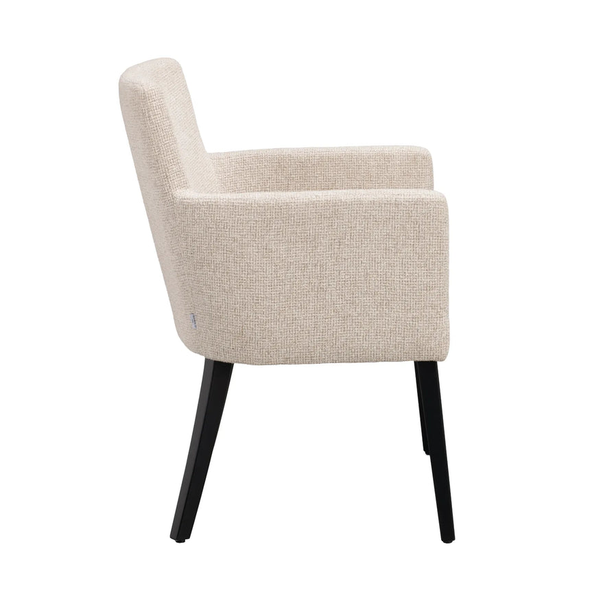 Chaise de salle à manger HUDSON en chêne massif, disponible dans divers tissus