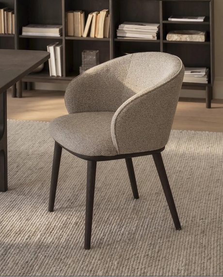 Essstuhl JUDSON aus massivem Eichenholz, Verona #173 medium beige - ZEN ZONE Furniture