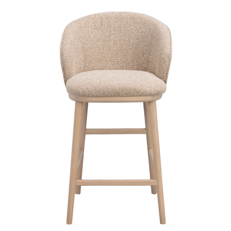 Barhocker JUDSON aus massivem, lackiertem Eichenholz, Verona #173 medium beige, 50x55x90 cm - ZEN ZONE Furniture