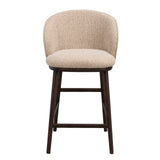 Judson bar stool, solid lacquered oak, Verona #173 medium beige, 50x55x90 cm