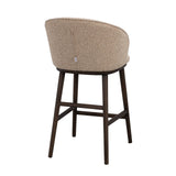 Judson bar stool, solid lacquered oak, Verona #173 medium beige, 50x55x90 cm