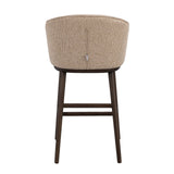 Judson bar stool, solid lacquered oak, Verona #173 medium beige, 50x55x90 cm