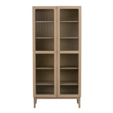 MEADOWBROOK Oak Display Cabinet, 95x43x203 cm