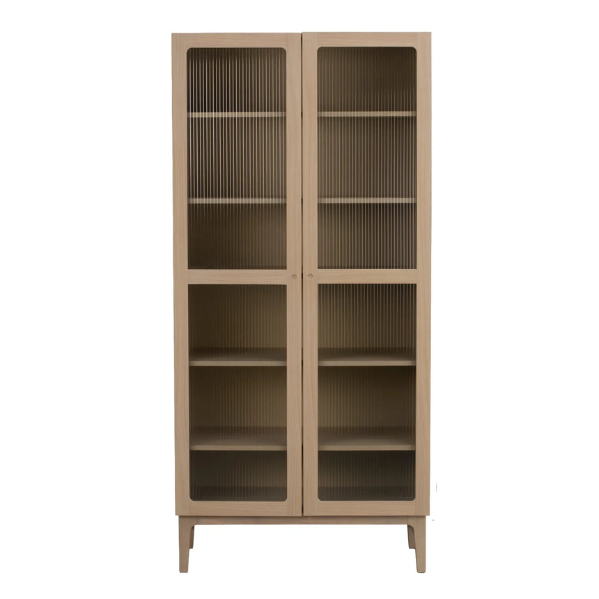 MEADOWBROOK Oak Display Cabinet, 95x43x203 cm