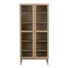 MEADOWBROOK Oak Display Cabinet, 95x43x203 cm