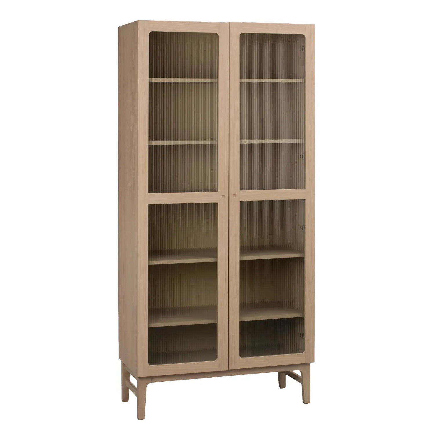 MEADOWBROOK Oak Display Cabinet, 95x43x203 cm