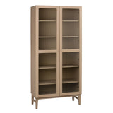 MEADOWBROOK Oak Display Cabinet, 95x43x203 cm