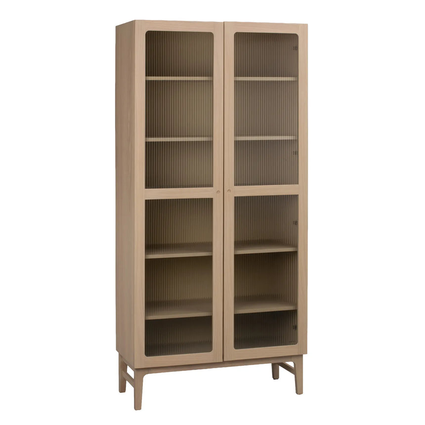MEADOWBROOK Oak Display Cabinet, 95x43x203 cm