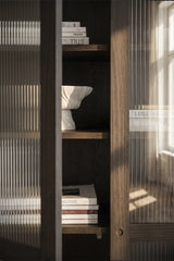 MEADOWBROOK Oak Display Cabinet, 95x43x203 cm