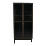 MEADOWBROOK Oak Display Cabinet, 95x43x203 cm
