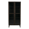 MEADOWBROOK Oak Display Cabinet, 95x43x203 cm