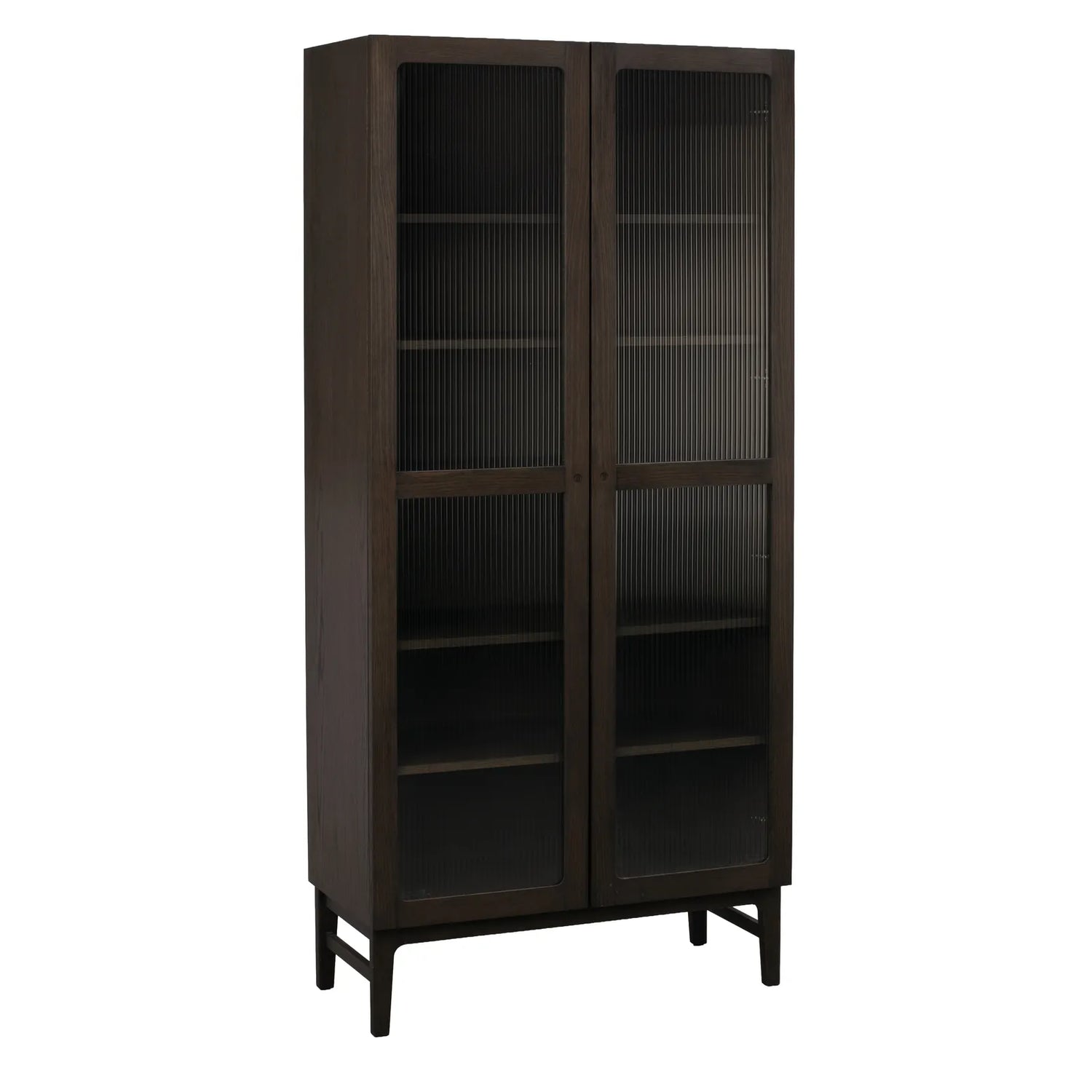 MEADOWBROOK Oak Display Cabinet, 95x43x203 cm