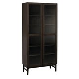 MEADOWBROOK Oak Display Cabinet, 95x43x203 cm