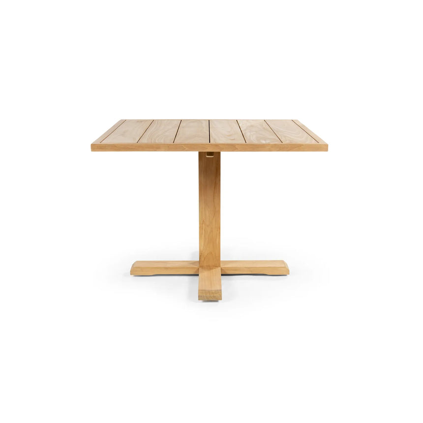 Bistro Gartentisch Catania aus Naturteak, 90×90×75 cm - ZEN ZONE Furniture