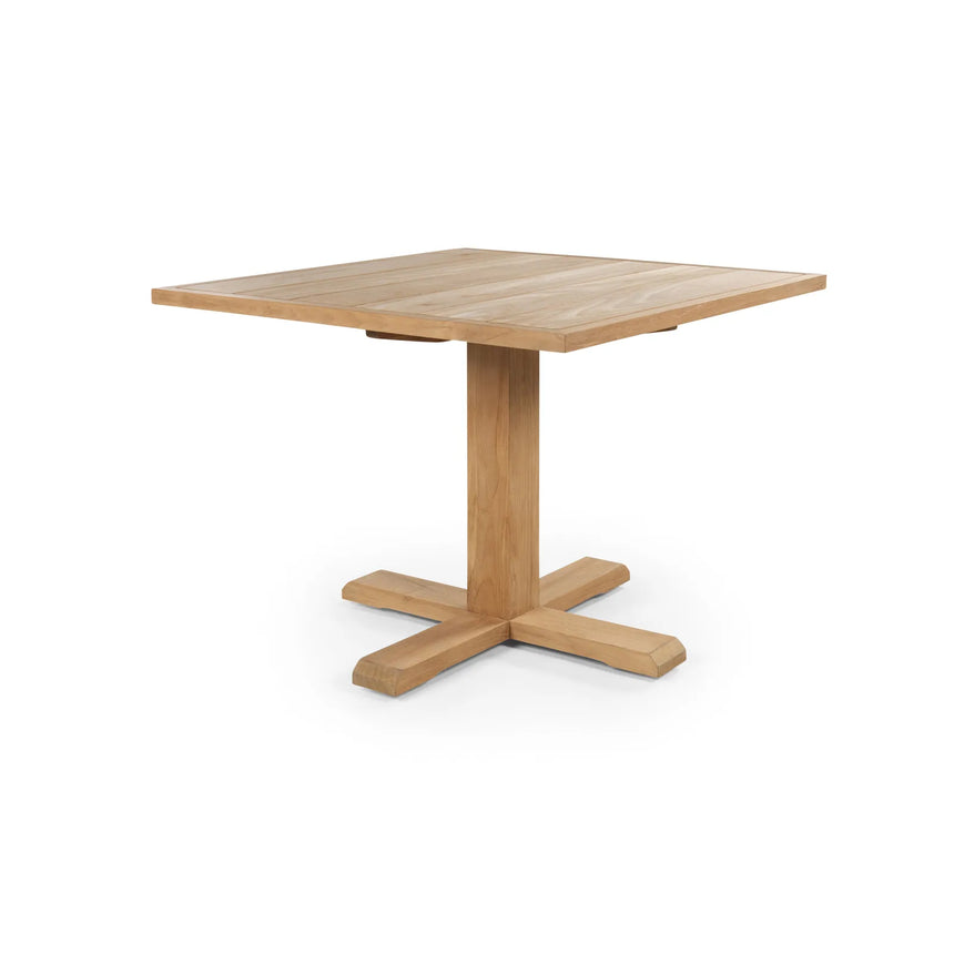 Bistro Gartentisch Catania aus Naturteak, 90×90×75 cm - ZEN ZONE Furniture