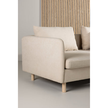 Zero 2-Sitzer Sofa - Holzoptik / Beige Stoff - ZEN ZONE Furniture