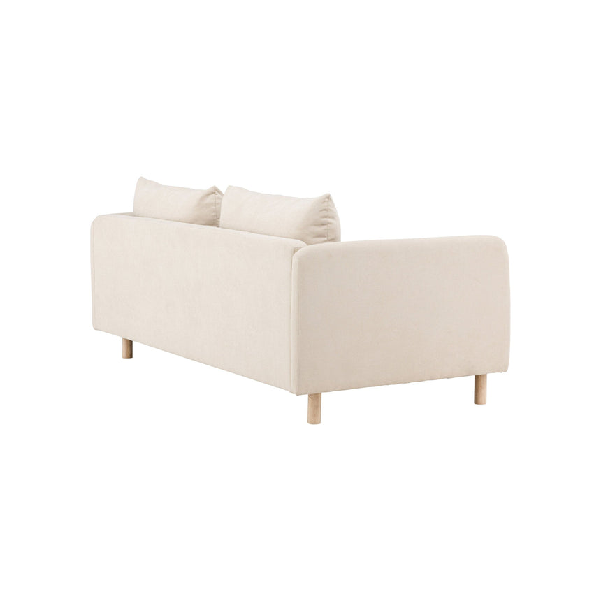 Zero 2-Sitzer Sofa - Holzoptik / Beige Stoff - ZEN ZONE Furniture