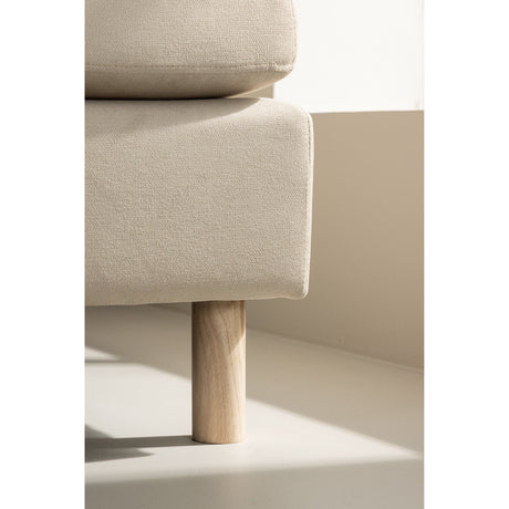 Zero 3-Sitzer Sofa - Holzoptik / Beige Stoff - ZEN ZONE Furniture