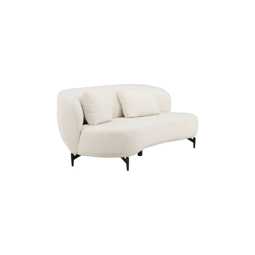Luna 3-Sitzer Sofa - Schwarz / Weiß Boucle - ZEN ZONE Furniture
