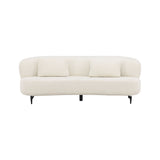 Luna 3-Sitzer Sofa - Schwarz / Weiß Boucle - ZEN ZONE Furniture