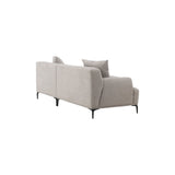 Viskan 3-Sitzer Sofa - Mattschwarz / Hellgrau Stoff - ZEN ZONE Furniture
