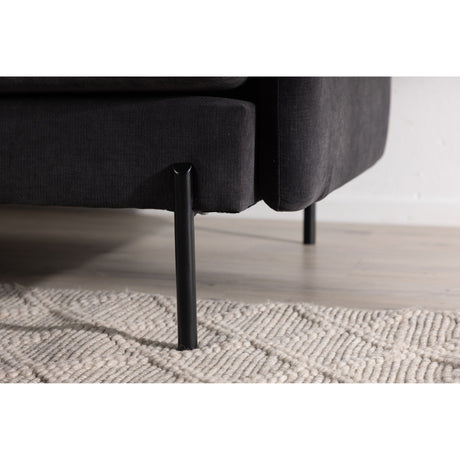 Antibes 3-Sitzer Sofa - Dunkelgrauer Veloursstoff - ZEN ZONE Furniture