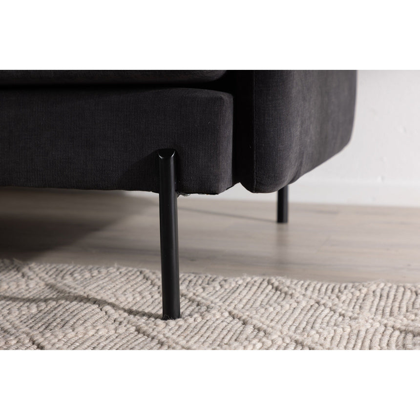 Antibes 3-Sitzer Sofa - Dunkelgrauer Veloursstoff - ZEN ZONE Furniture