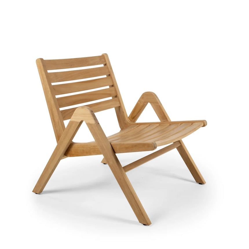 Garten Sessel Positano aus Teak in Natur, 66×80×75 cm - ZEN ZONE Furniture