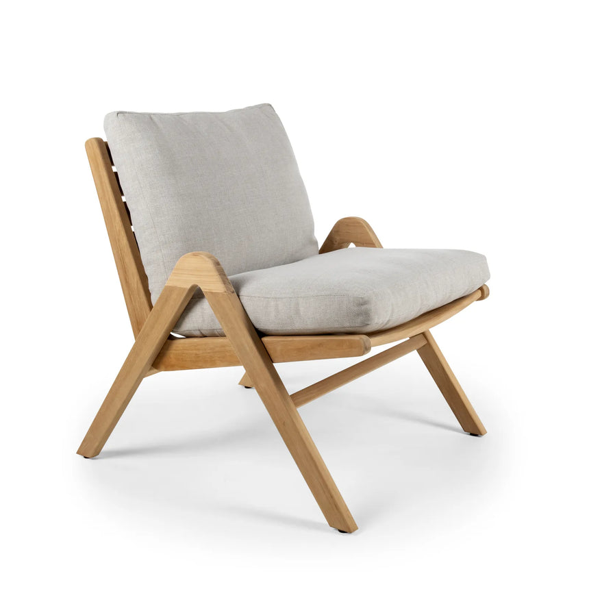 Garten Sessel Positano aus Teak in Natur, 66×80×75 cm - ZEN ZONE Furniture