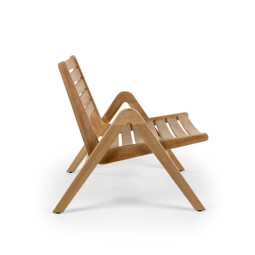 Garten Sessel Positano aus Teak in Natur, 66×80×75 cm - ZEN ZONE Furniture